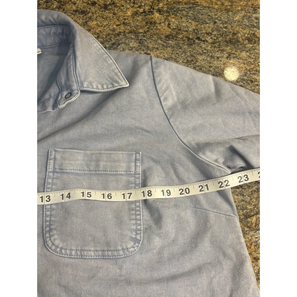 Denim & Co. Button Down Shirt Jacket Long Sleeve Casual Top‎ Medium